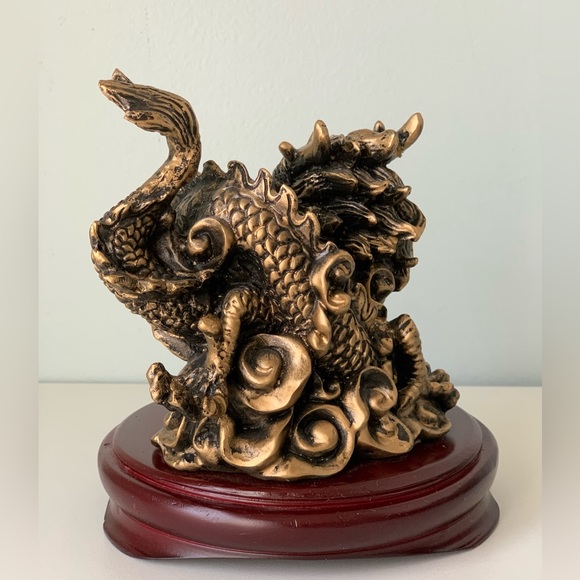 New vintage Golden Bronze Dragon - Picture 6 of 11